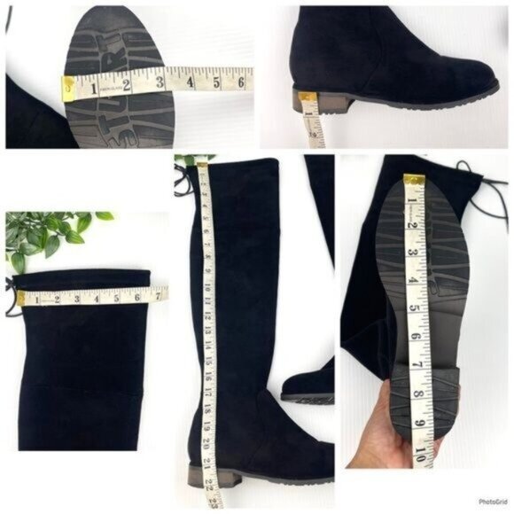 Stuart Weitzman Women's Lowland Over the Knee Black Suede Boots 6.5 - Picture 7 of 11